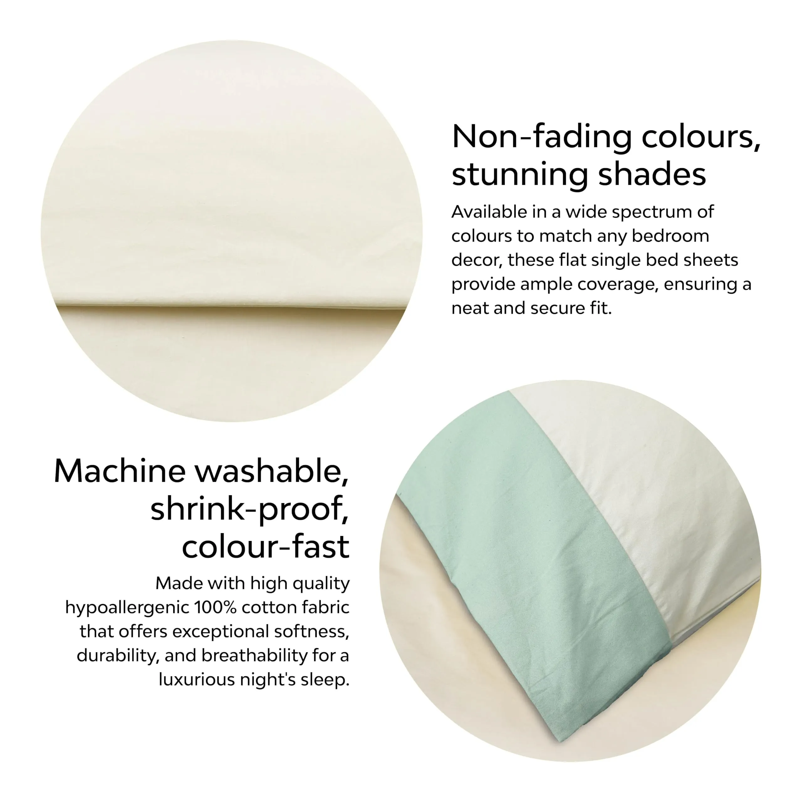 10Club King Size BedSheet Set (270 TC, 106 X 106 Inch) | 3 Piece Bedding(1 Bedsheet, 2 Pillow cover) | 100% Cotton | Shrinkage and Fade Resistant | Easy Care| Beige