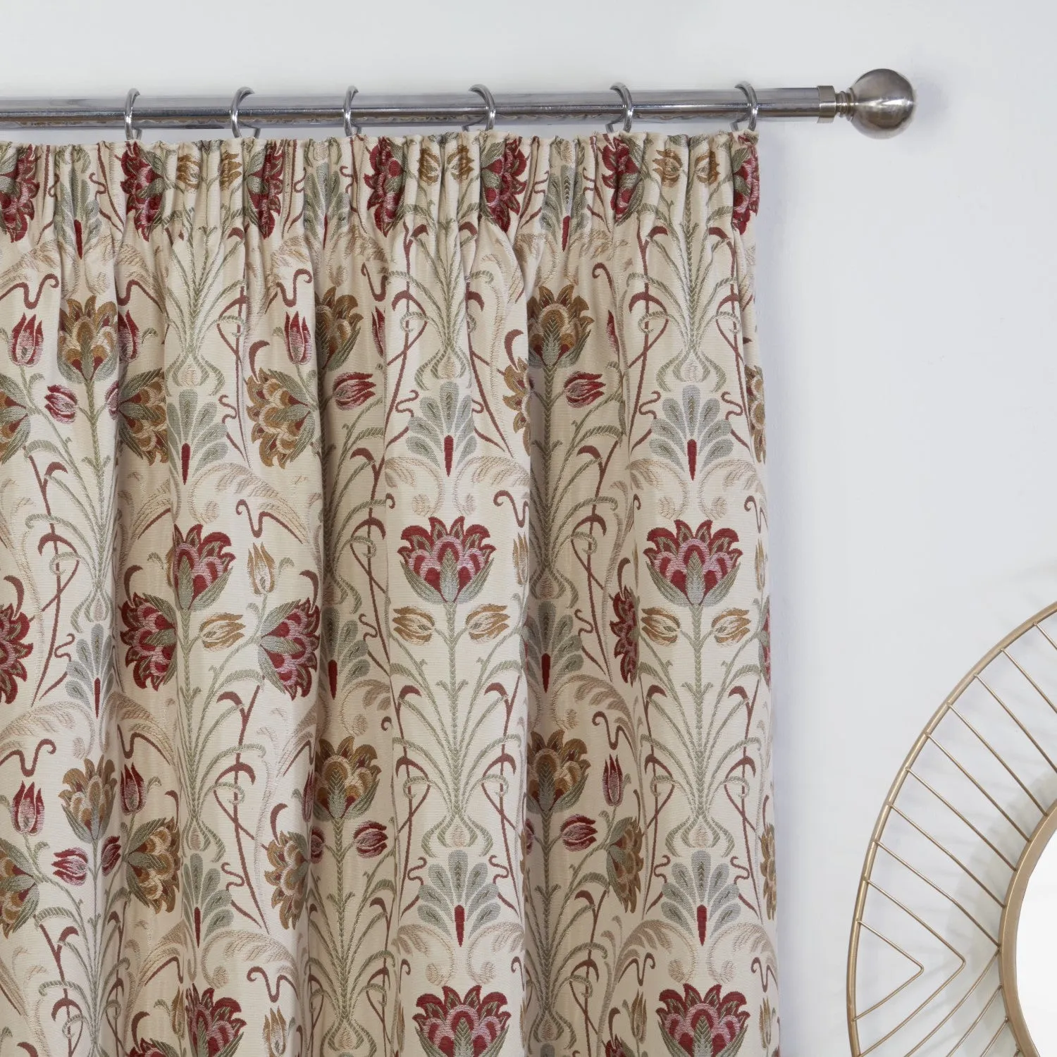 Aylesbury Natural Pencil Pleat Curtains