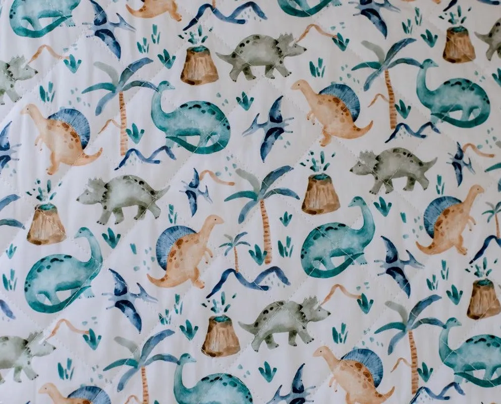 Bambella Designs 2-in-1 Waterproof Cot Sheet & Mattress Protector | Wild Dinos