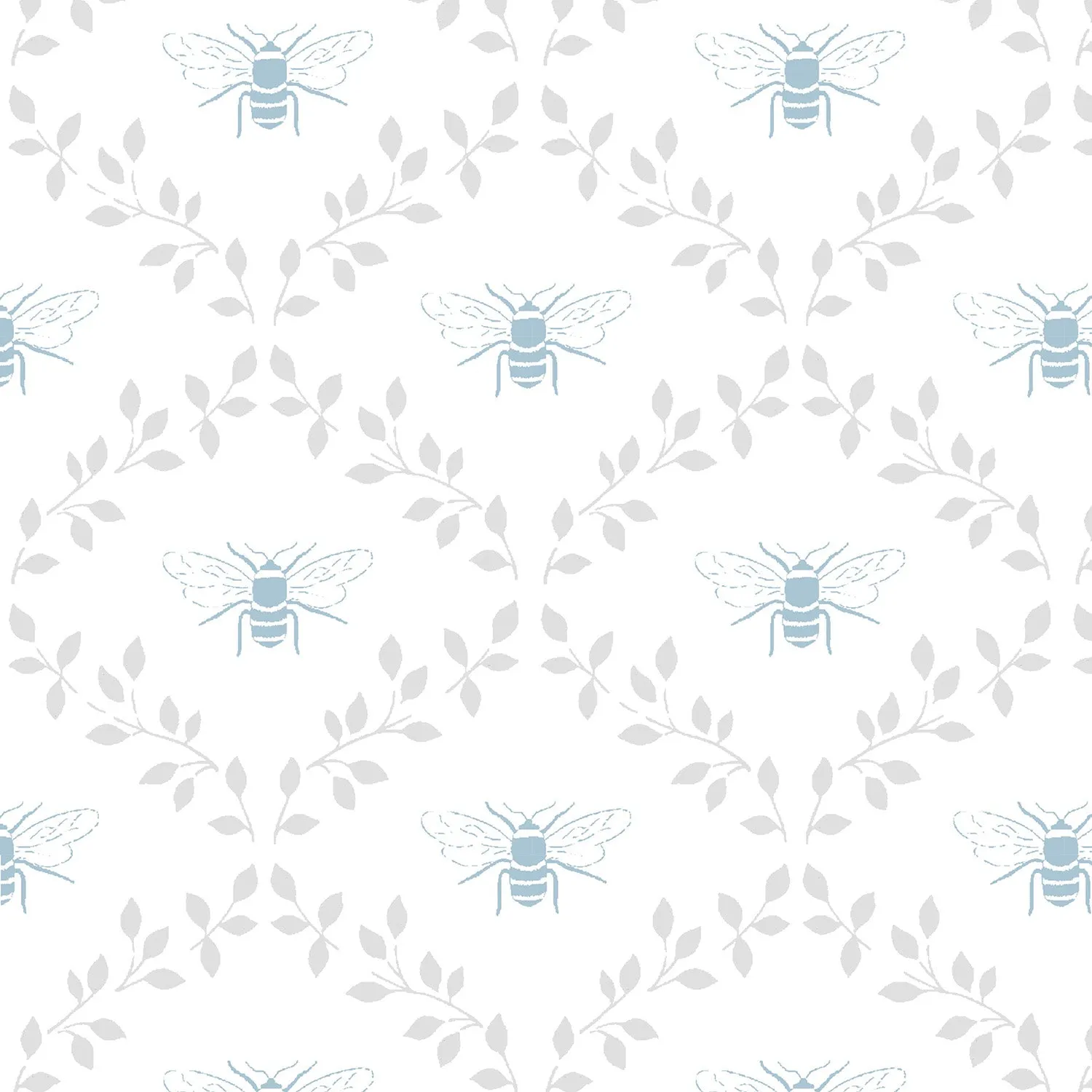 Bees & Leaves White Made to Measure Curtains