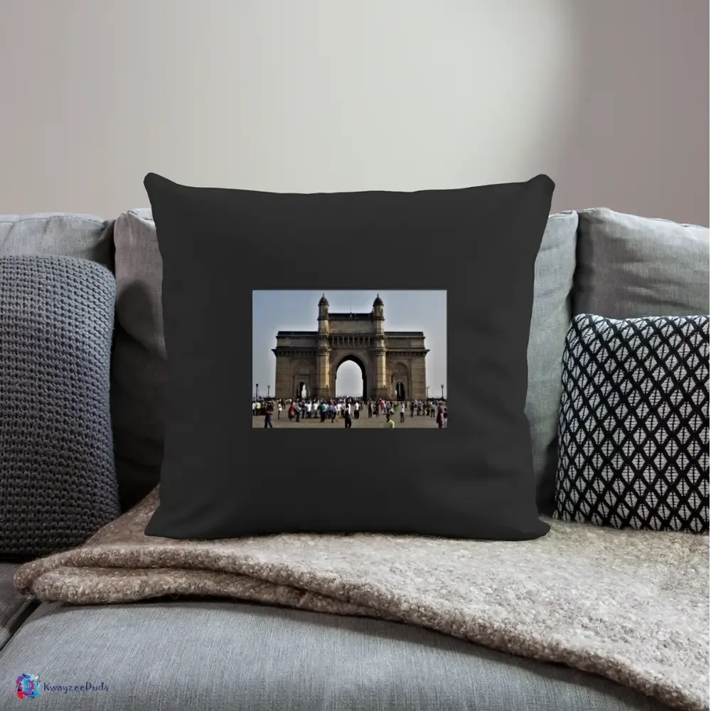 Gateway of India, Throw Pillow Cover 18” x 18”