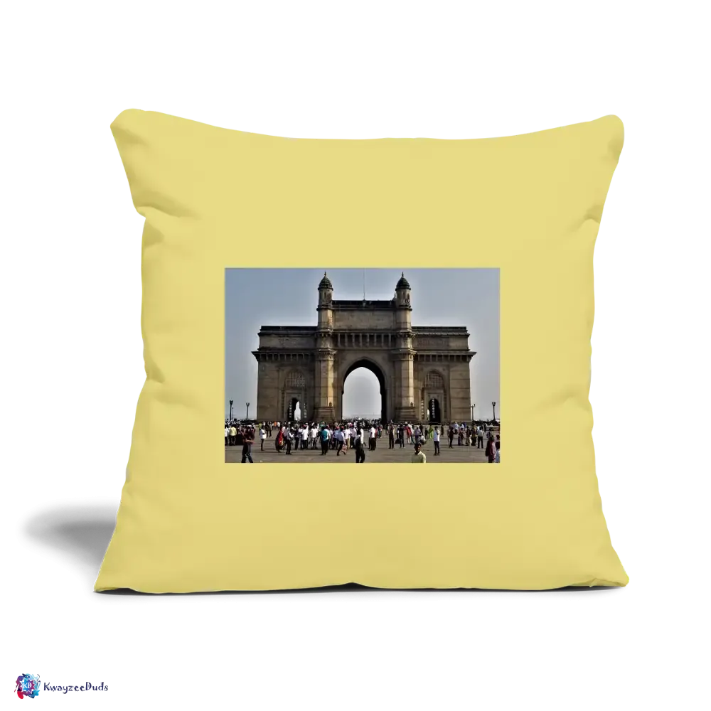 Gateway of India, Throw Pillow Cover 18” x 18”