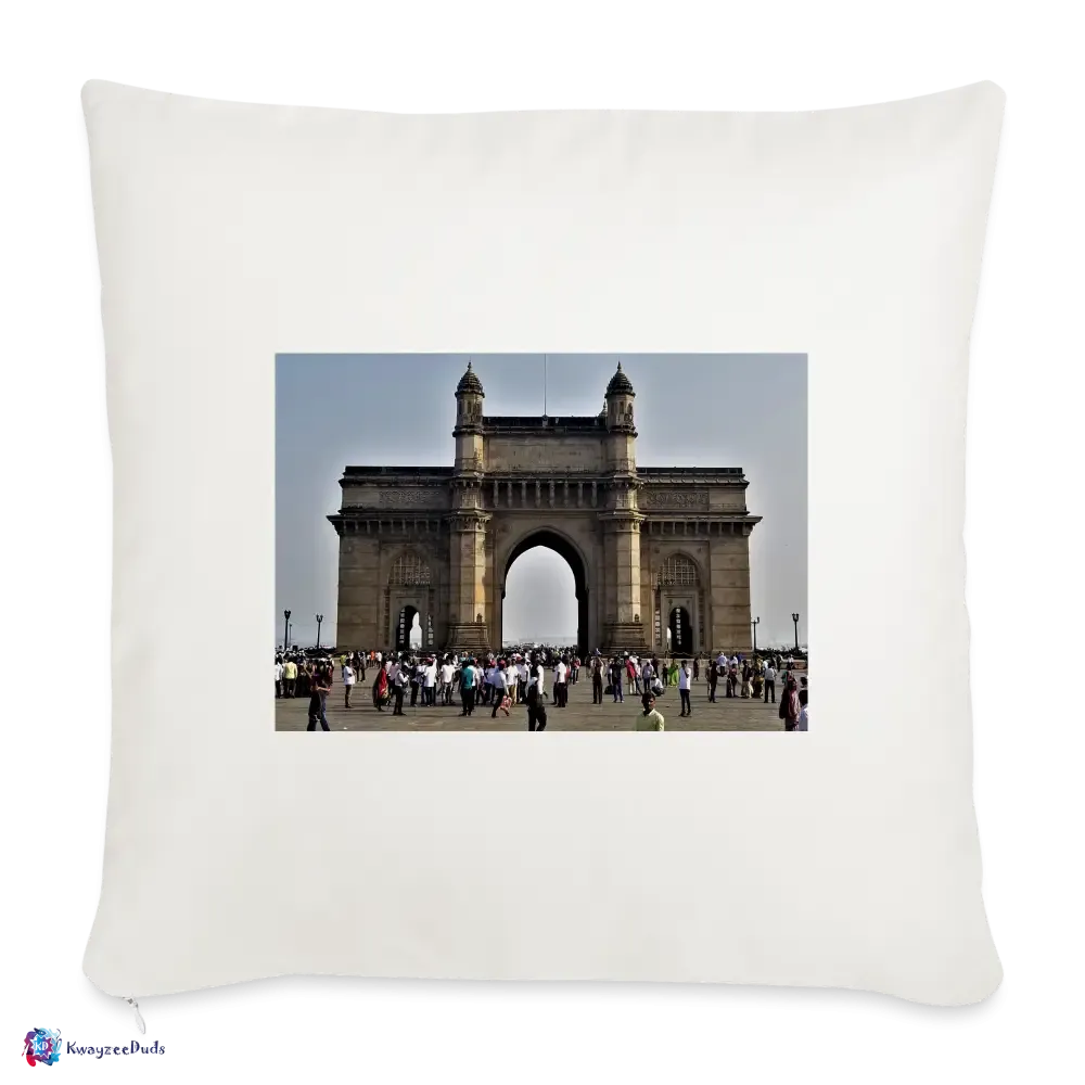 Gateway of India, Throw Pillow Cover 18” x 18”