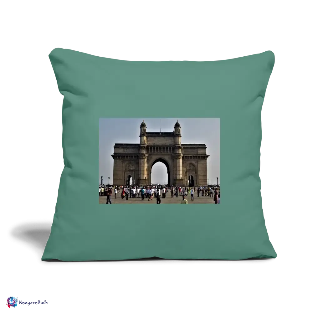 Gateway of India, Throw Pillow Cover 18” x 18”