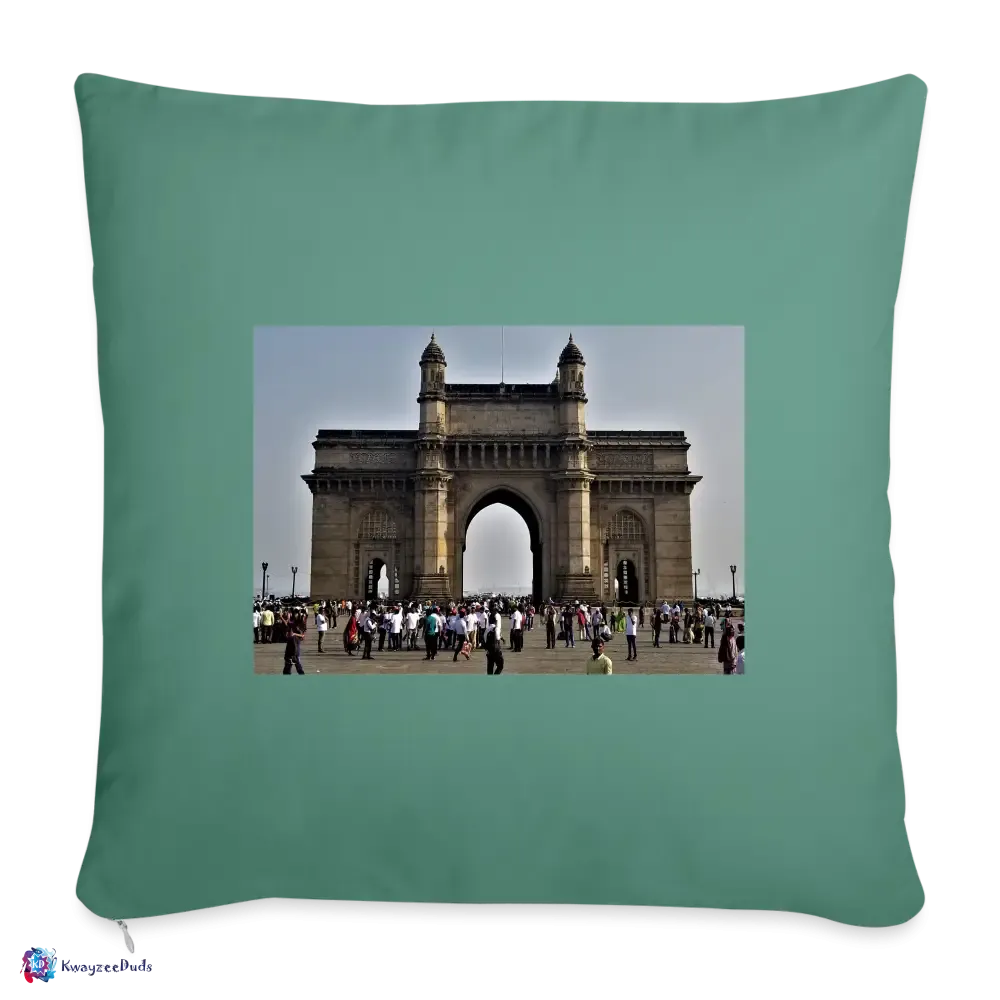Gateway of India, Throw Pillow Cover 18” x 18”