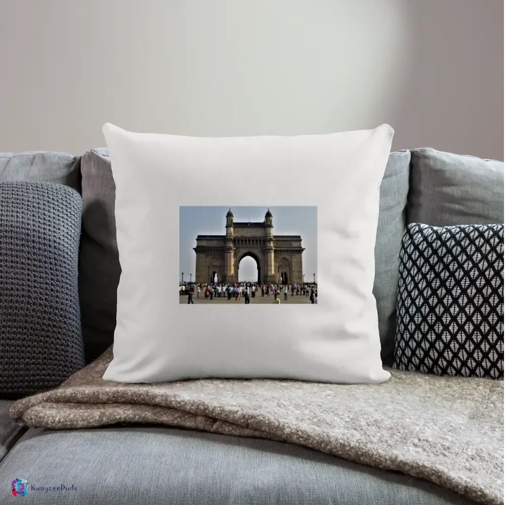 Gateway of India, Throw Pillow Cover 18” x 18”