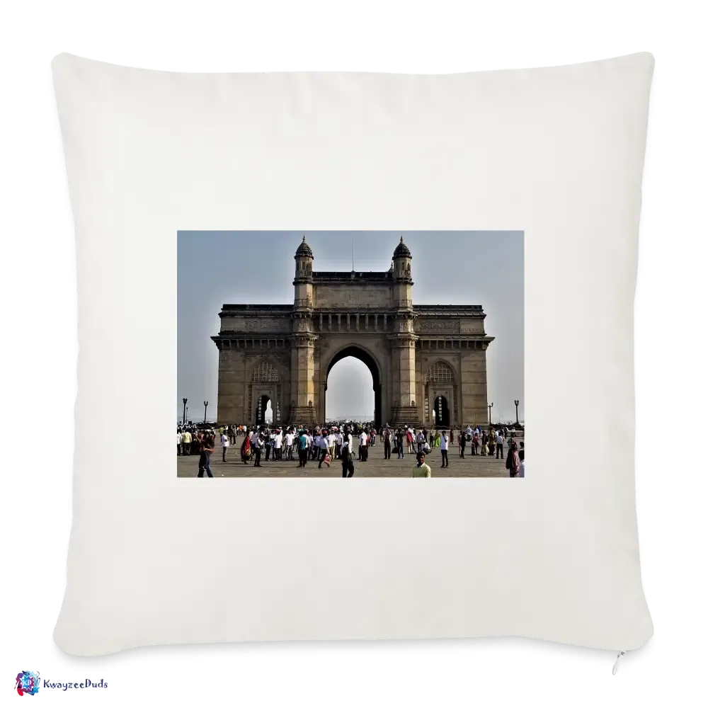 Gateway of India, Throw Pillow Cover 18” x 18”