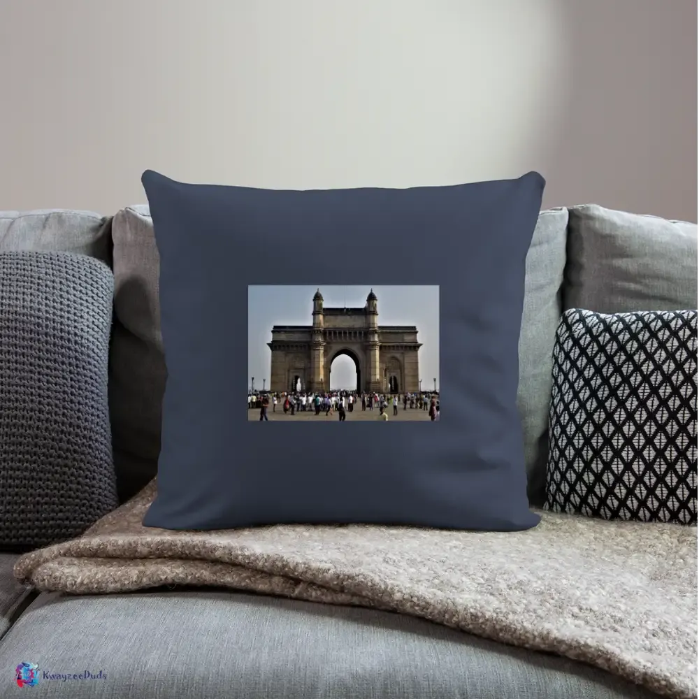 Gateway of India, Throw Pillow Cover 18” x 18”