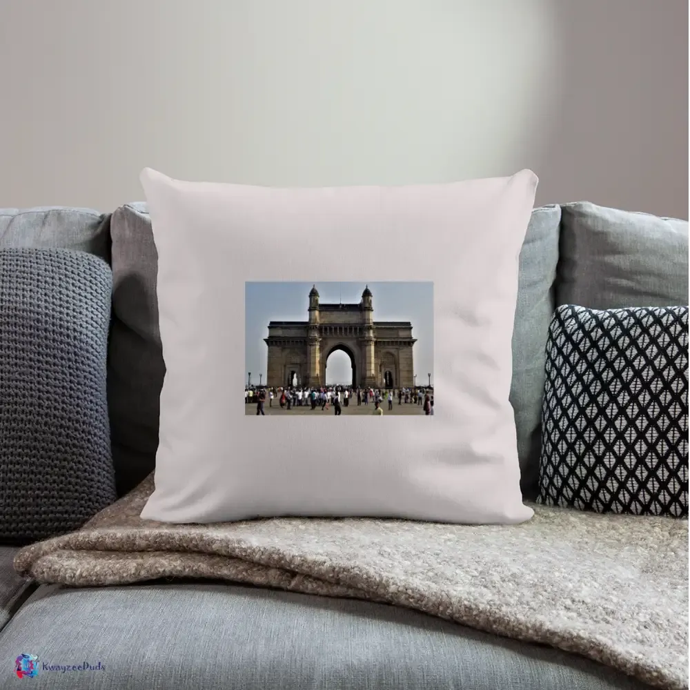 Gateway of India, Throw Pillow Cover 18” x 18”