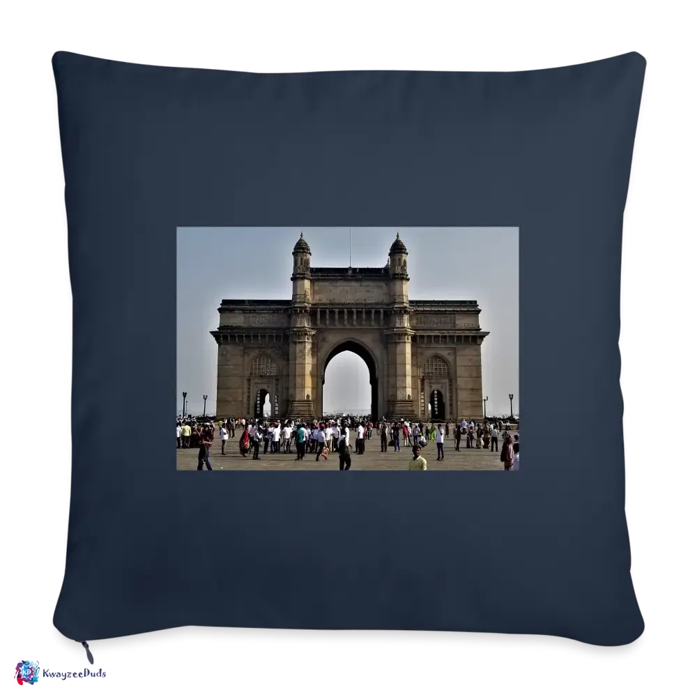 Gateway of India, Throw Pillow Cover 18” x 18”