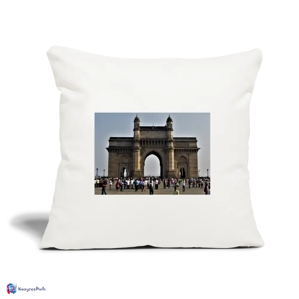 Gateway of India, Throw Pillow Cover 18” x 18”