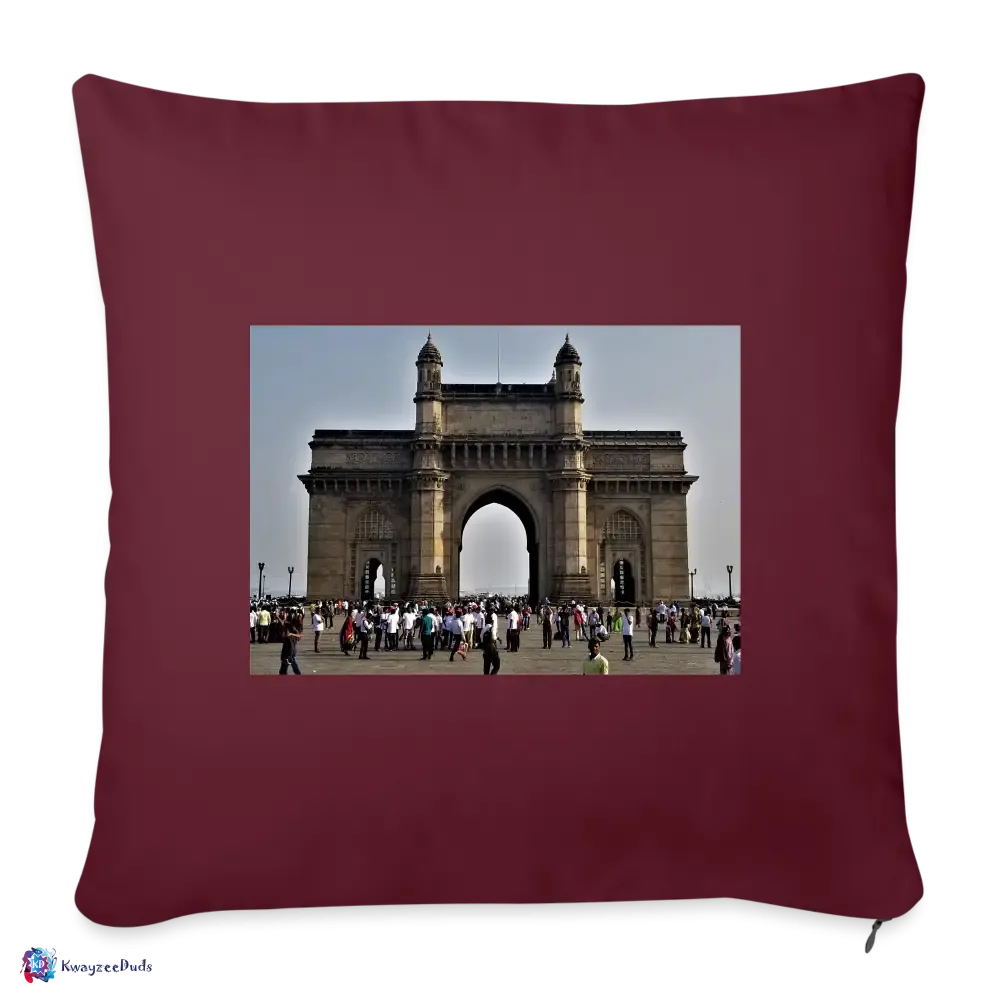Gateway of India, Throw Pillow Cover 18” x 18”