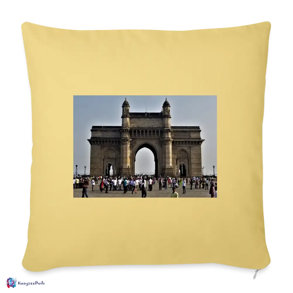 Gateway of India, Throw Pillow Cover 18” x 18”
