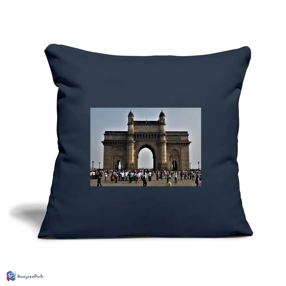 Gateway of India, Throw Pillow Cover 18” x 18”