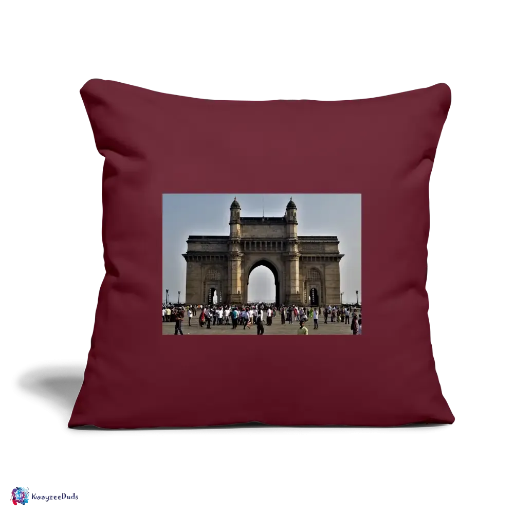 Gateway of India, Throw Pillow Cover 18” x 18”
