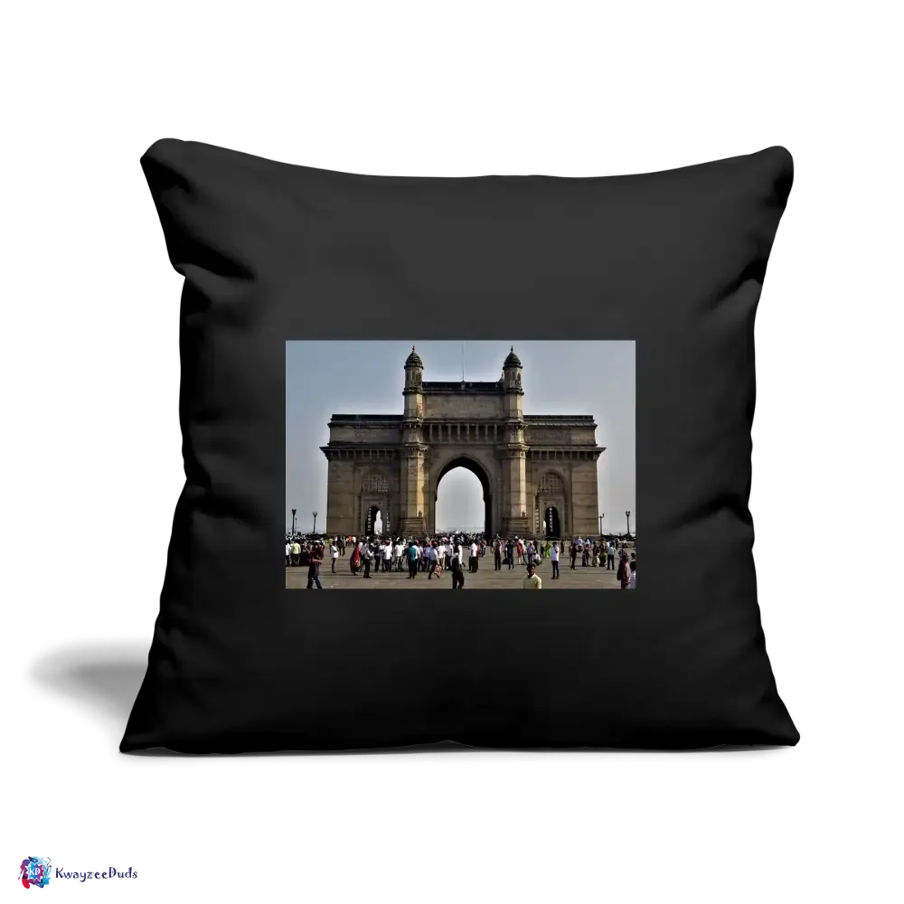 Gateway of India, Throw Pillow Cover 18” x 18”