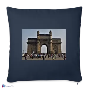 Gateway of India, Throw Pillow Cover 18” x 18”