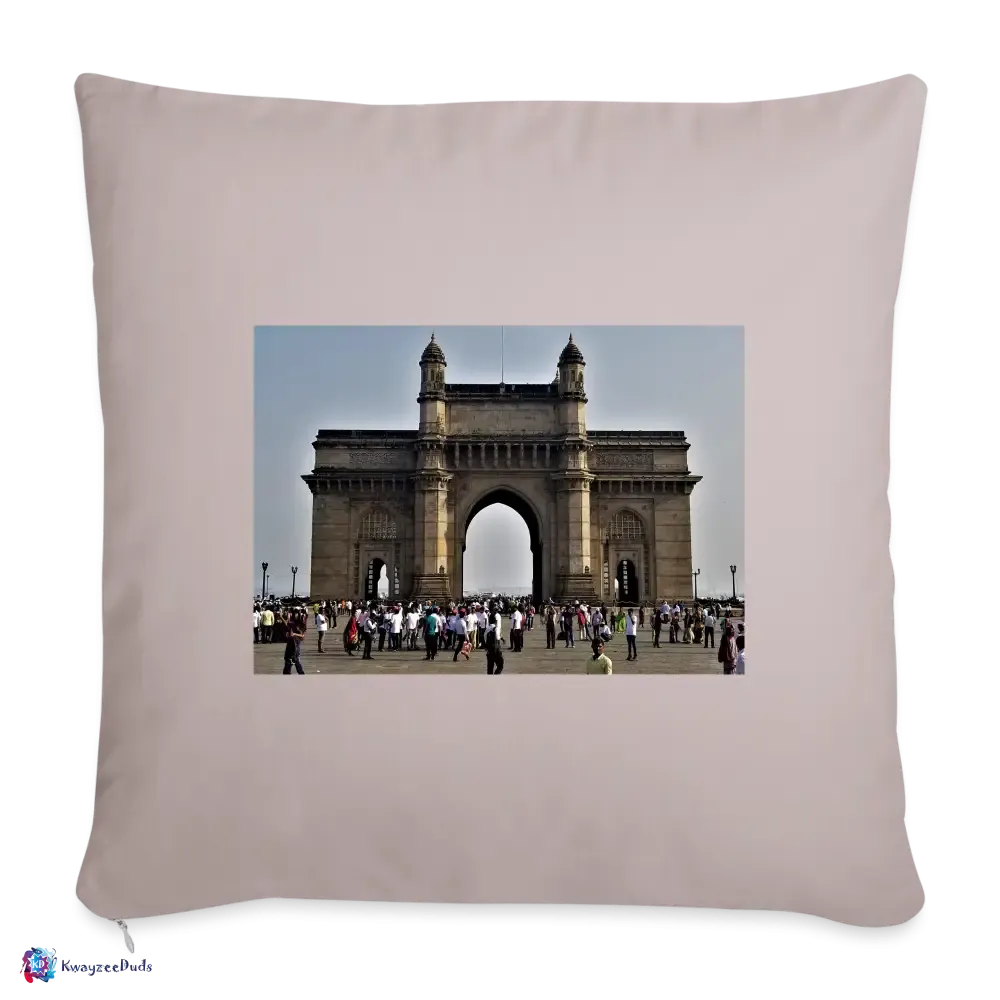 Gateway of India, Throw Pillow Cover 18” x 18”