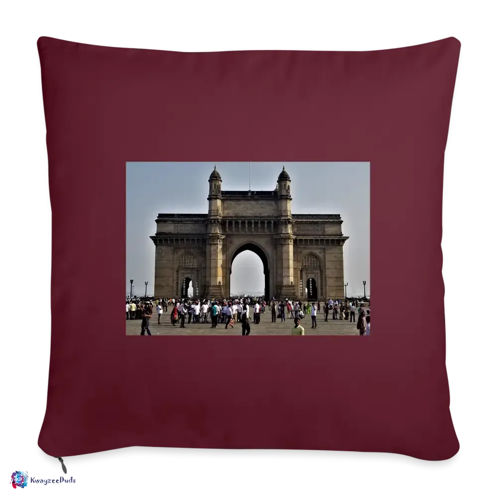 Gateway of India, Throw Pillow Cover 18” x 18”