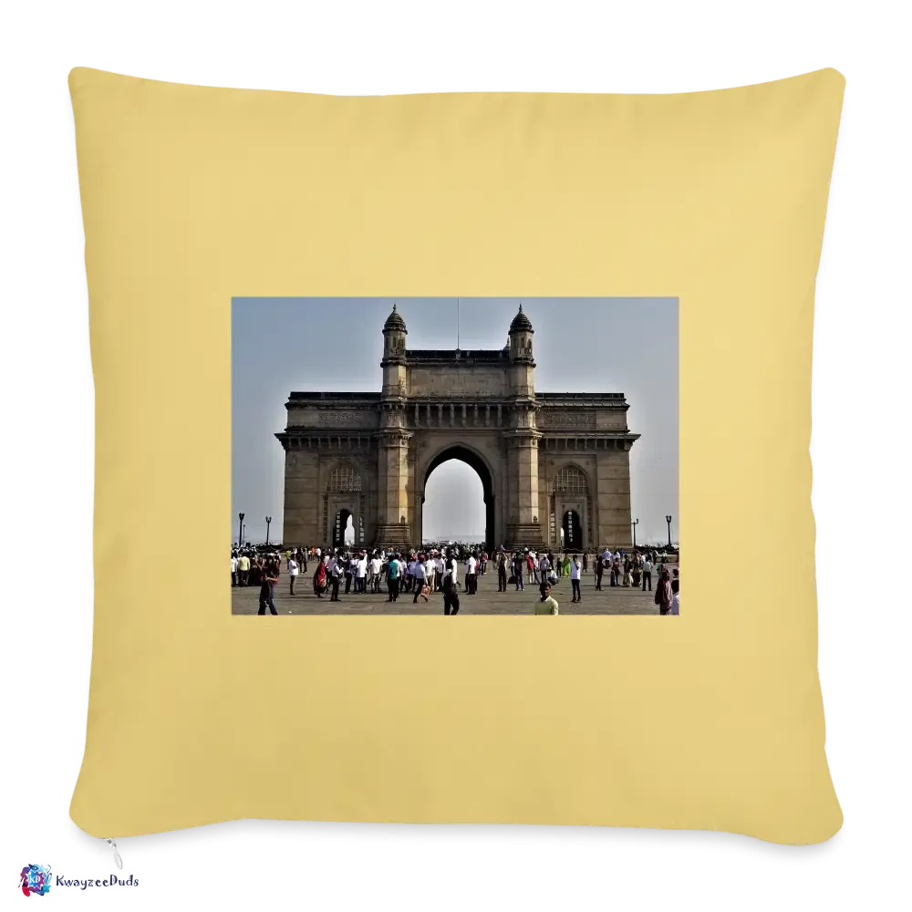 Gateway of India, Throw Pillow Cover 18” x 18”