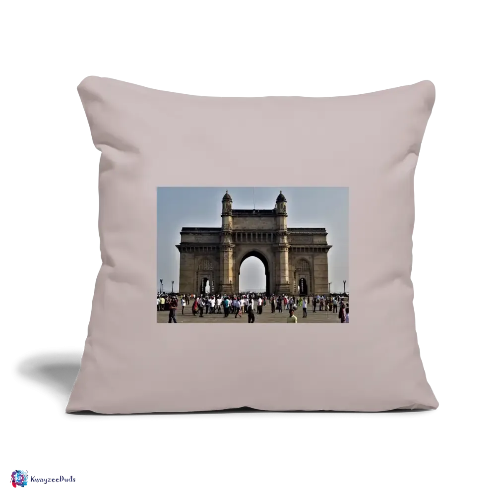 Gateway of India, Throw Pillow Cover 18” x 18”
