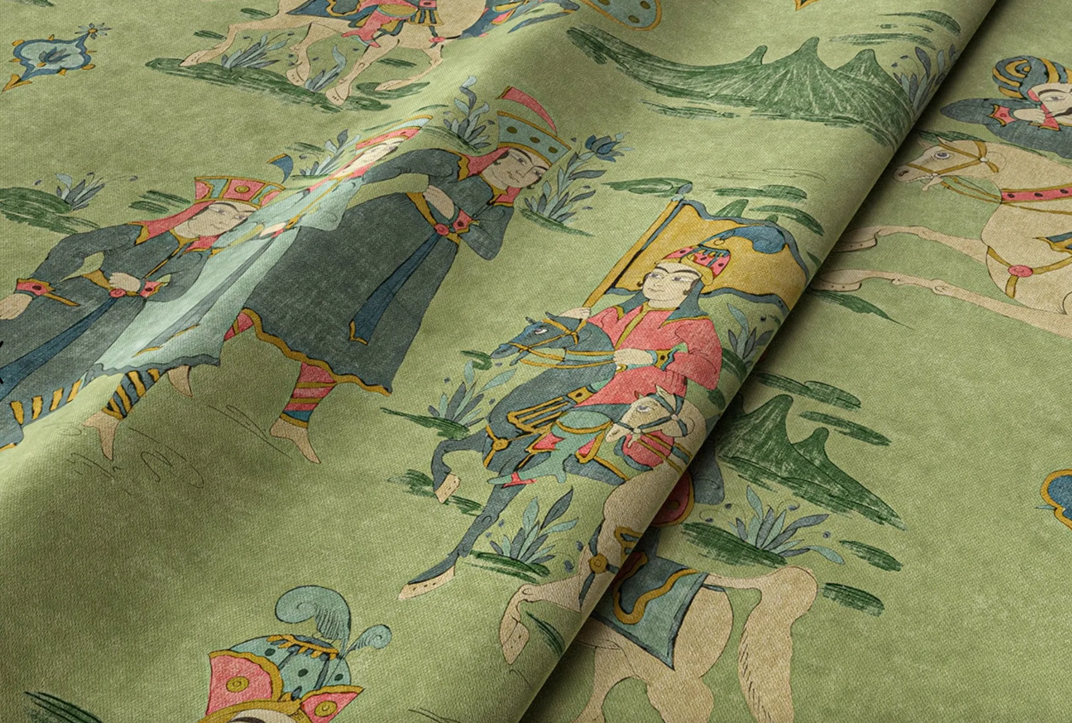 Linwood Wild Life Issa Velvet  -  Natural Green