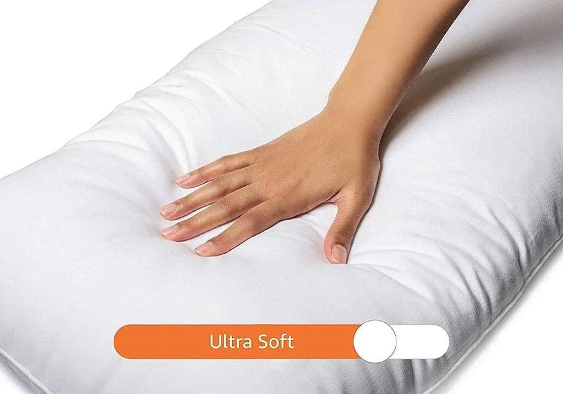 Microfiber Extra Soft White Pillows | Pillows for Sleeping White - Set of 2 (Size - 16x24 Inches Or 40x60 cm) Pack of 2 | White Microfiber A-09