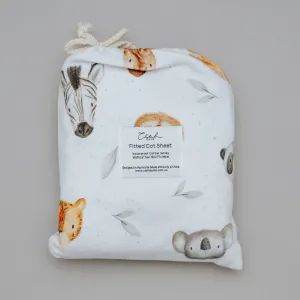 *PRE-ORDER* Waterproof Cot Sheet - Peek A Zoo
