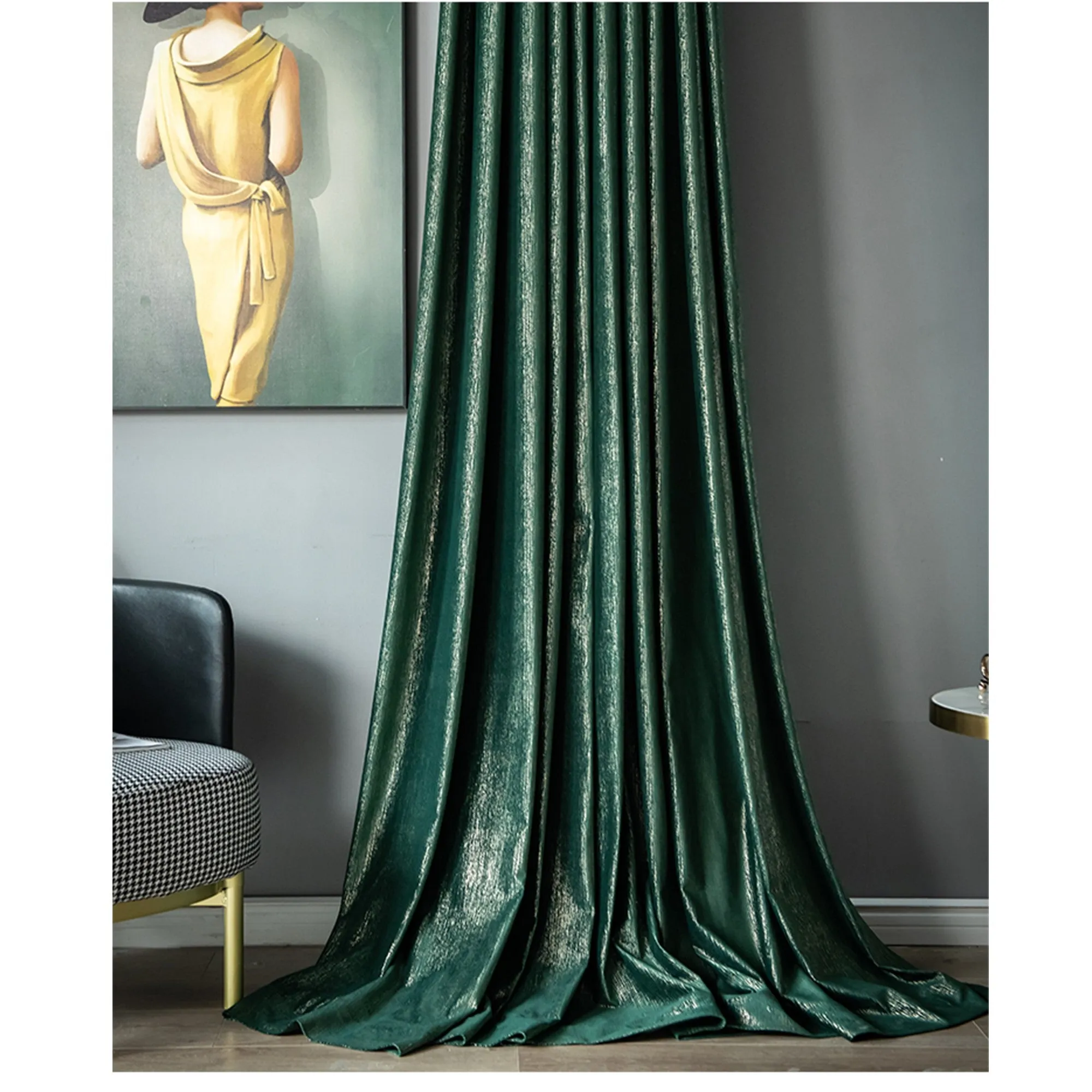 Royal Velvet with Gold Accents Window Curtains Drapery