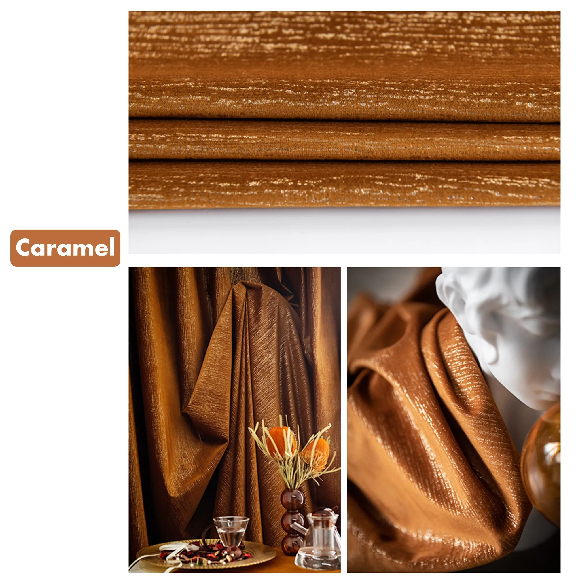 Royal Velvet with Gold Accents Window Curtains Drapery