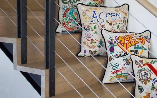 SKI TAHOE PILLOW BY CATSTUDIO