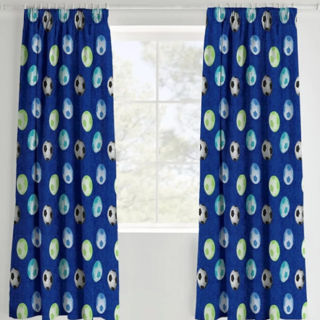 SOCCER Curtains -Blue